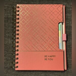 Pink Spiral Notebook with Gold Accents by Me to WE
